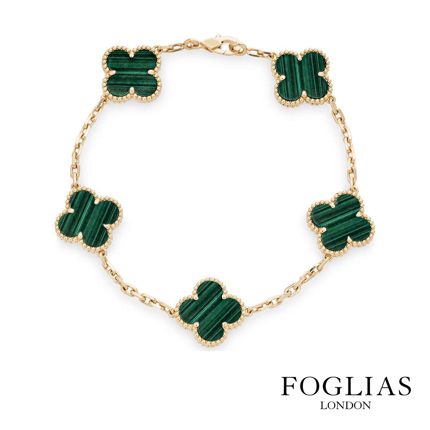 Van Cleef GREEN Bracelet Clover Four Leaf