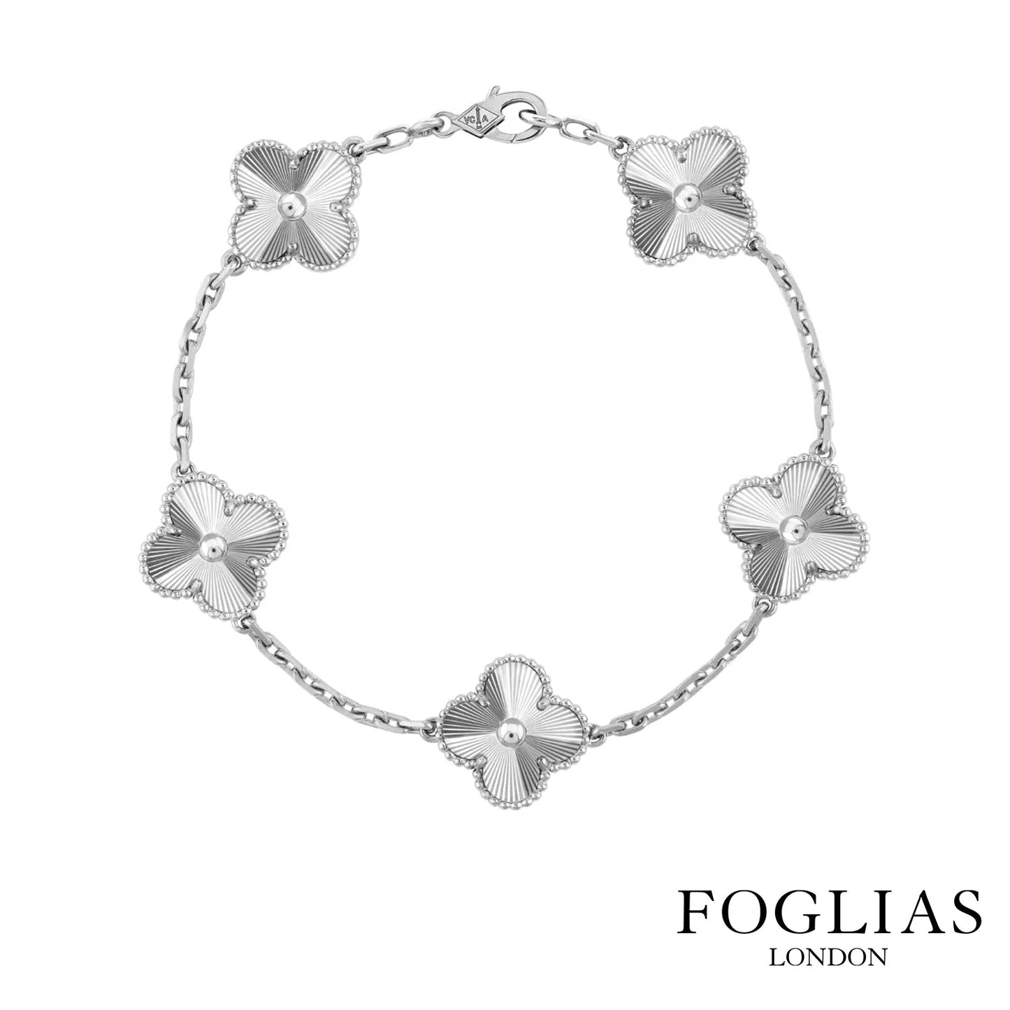 Silver Clover Necklace Earrings Bracelet Set 925 Silver 18k Gold Plated