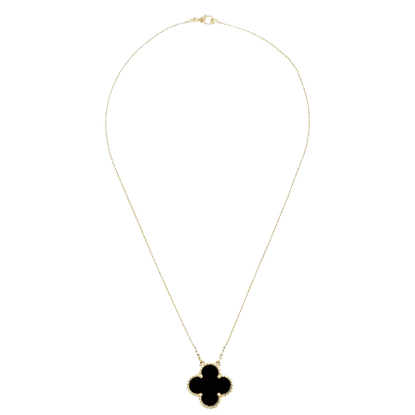 FOGLIAS LONDON Large Clover Necklace 925 Silver 18k Gold Plated