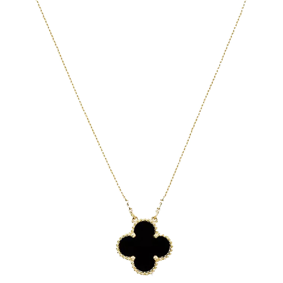 FOGLIAS LONDON Large Clover Necklace 925 Silver 18k Gold Plated