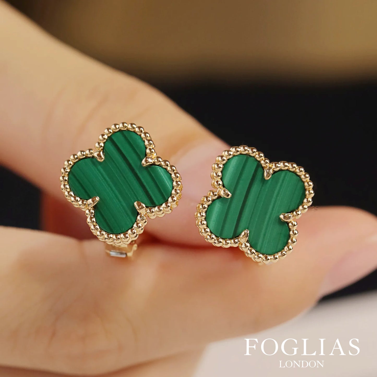 GREEN VAN CLEEF EARRINGS by FOGLIAS LONDON