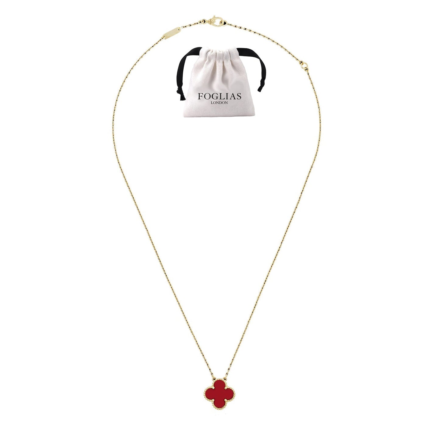 RED VAN CLEEF NECKLACE by FOGLIAS LONDON