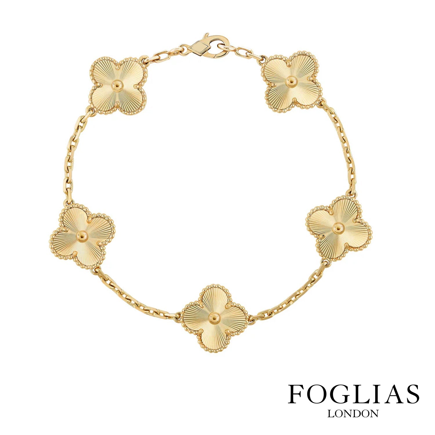 Van Cleef GOLD Bracelet Clover Four Leaf