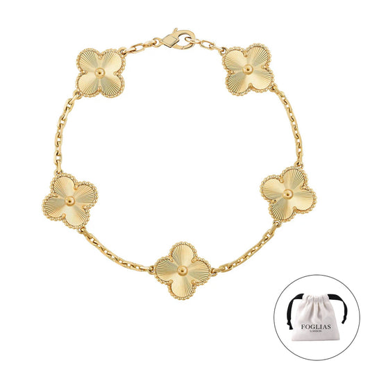 Van Cleef GOLD Bracelet Clover Four Leaf