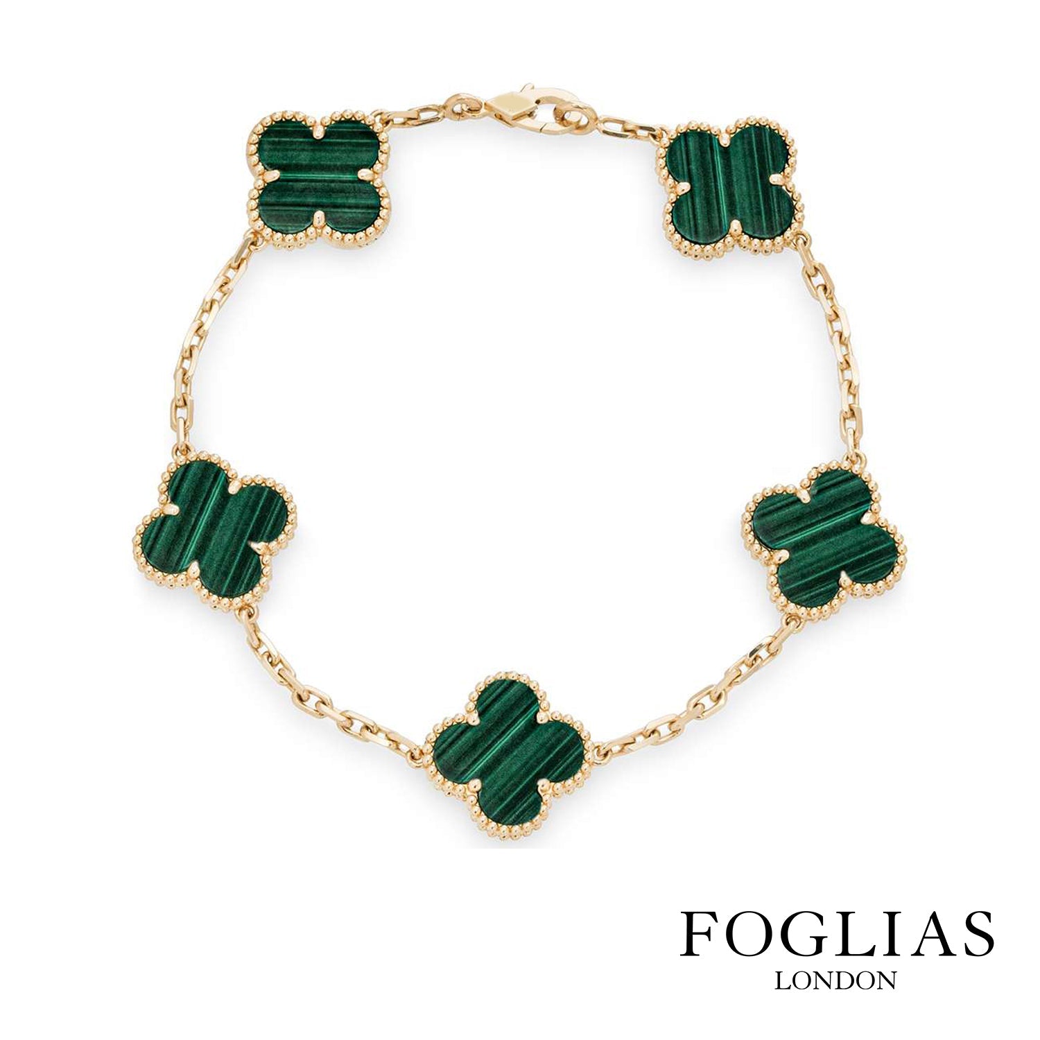 Van Cleef GREEN Bracelet Clover Four Leaf