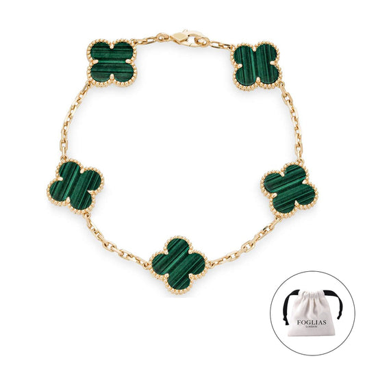 Van Cleef GREEN Bracelet Clover Four Leaf