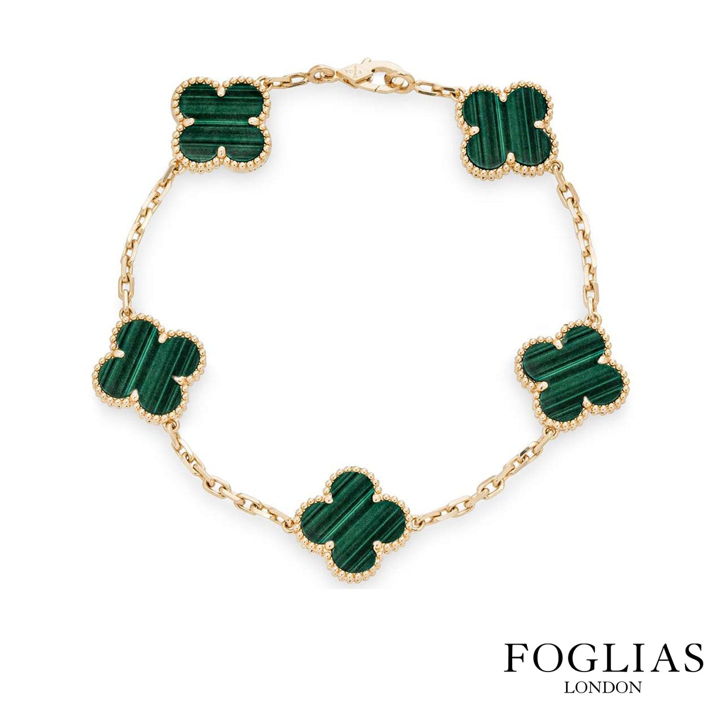 Green Clover Necklace Earrings Bracelets Set 925 Silver 18k Gold Plated