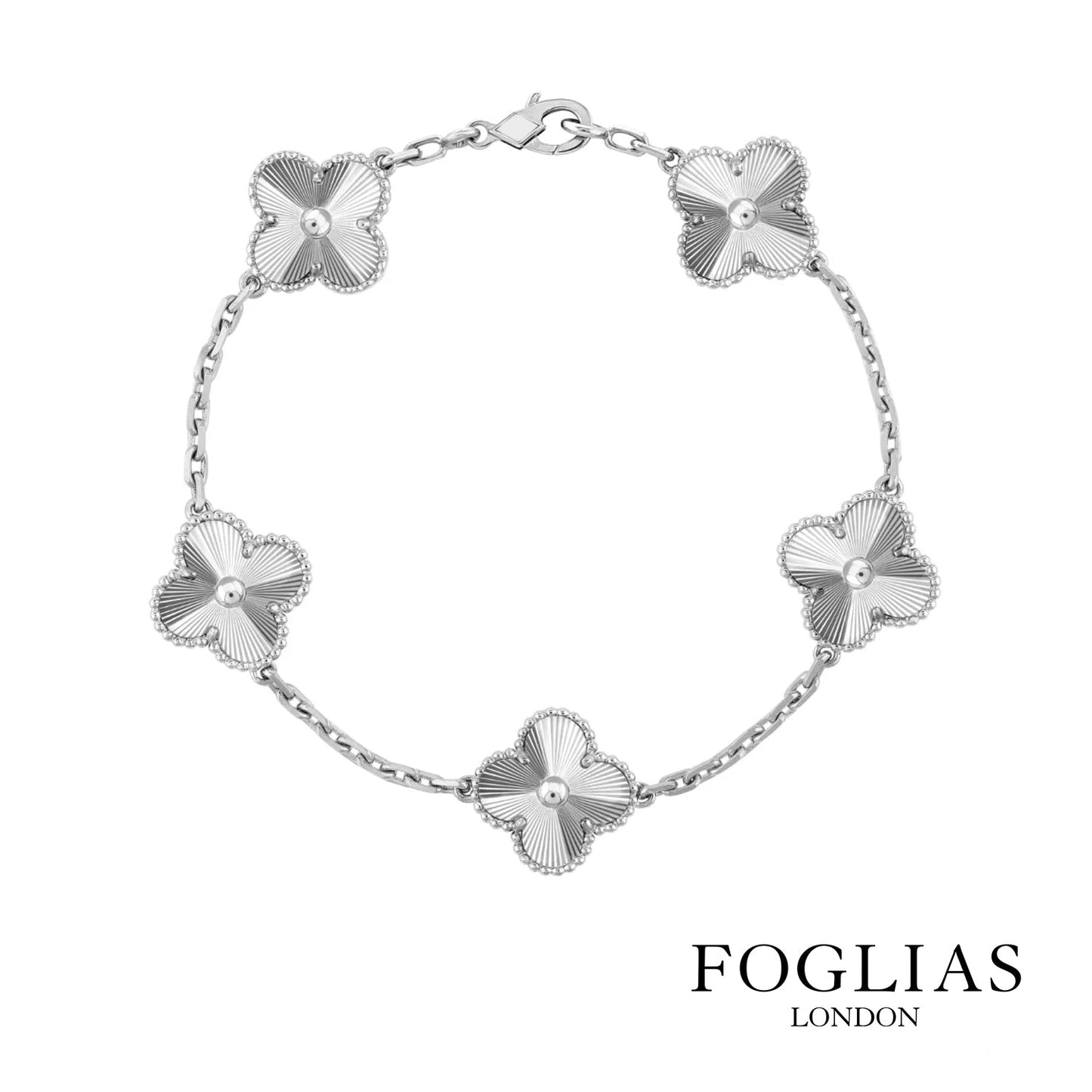 Van Cleef SILVER Bracelet Clover Four Leaf