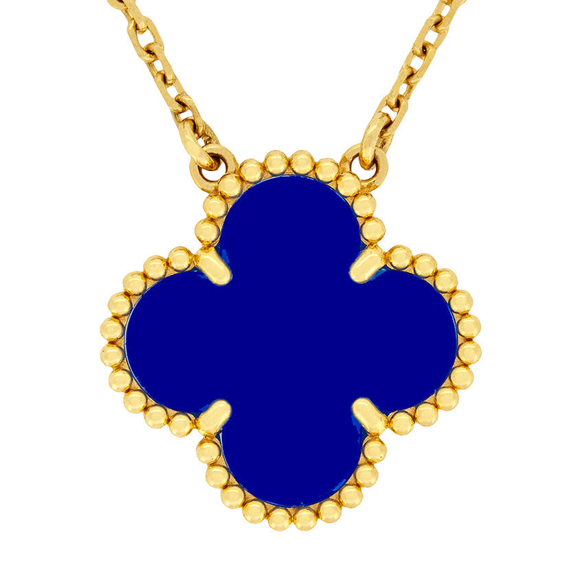 Blue Van Cleef Necklace Earrings Set